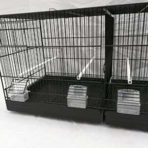 410-40 DOUBLE BREEDER BLACK BIRD CAGE
