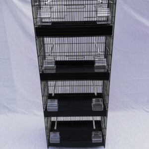 421-4 BIRD CAGE STACKER IN BLACK