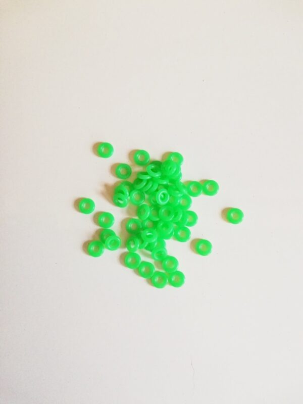 GREEN PLASTIC RINGS