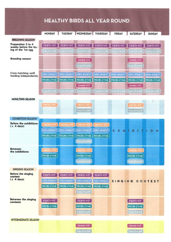 Versele-Laga Yearly Schedule