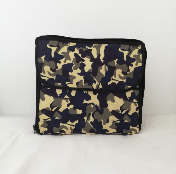 BLUE, BEIGE AND GREEN CAMO CAGE COVER