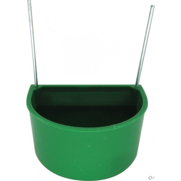 green feeder with metal hooks for fixing